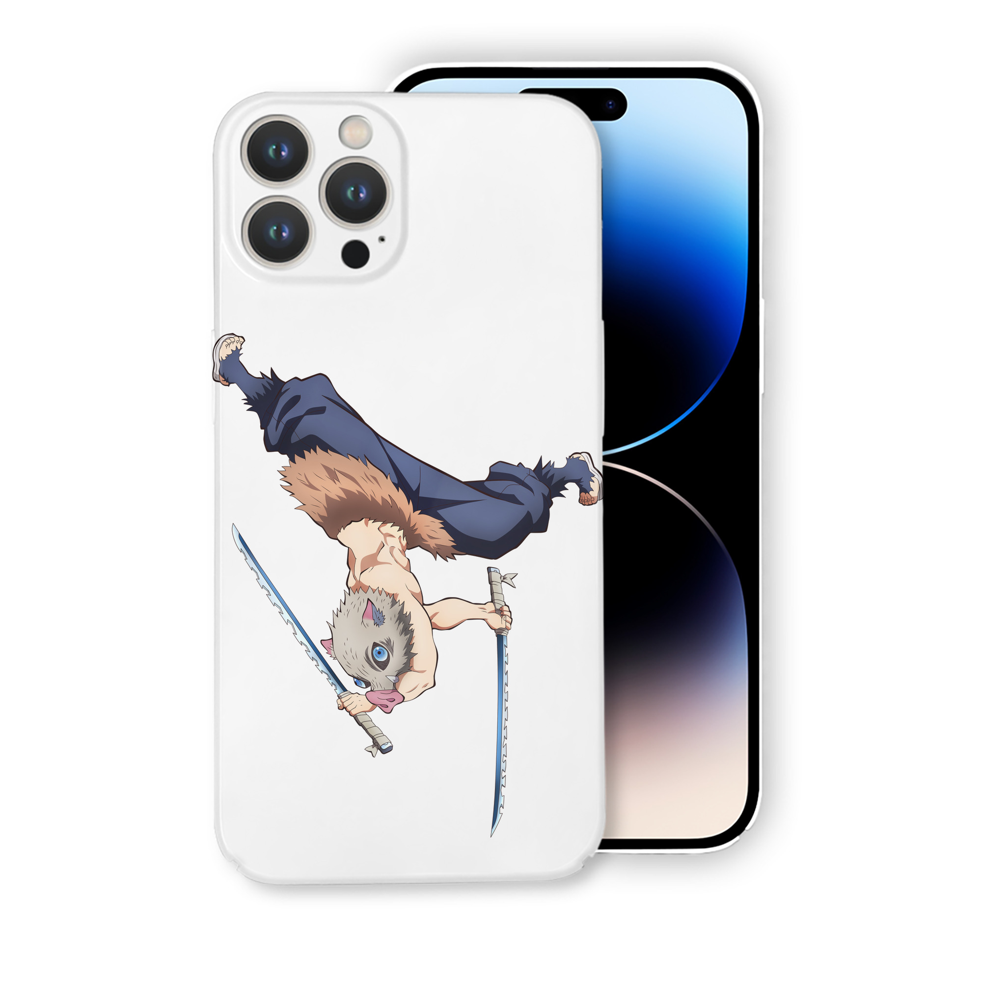 （画像用） 鬼滅の刃（きめつのやいば）嘴平 伊之助／はしびら いのすけ Hashibira Inosuke 【iPhone 14シリーズ対応】ハードケース
